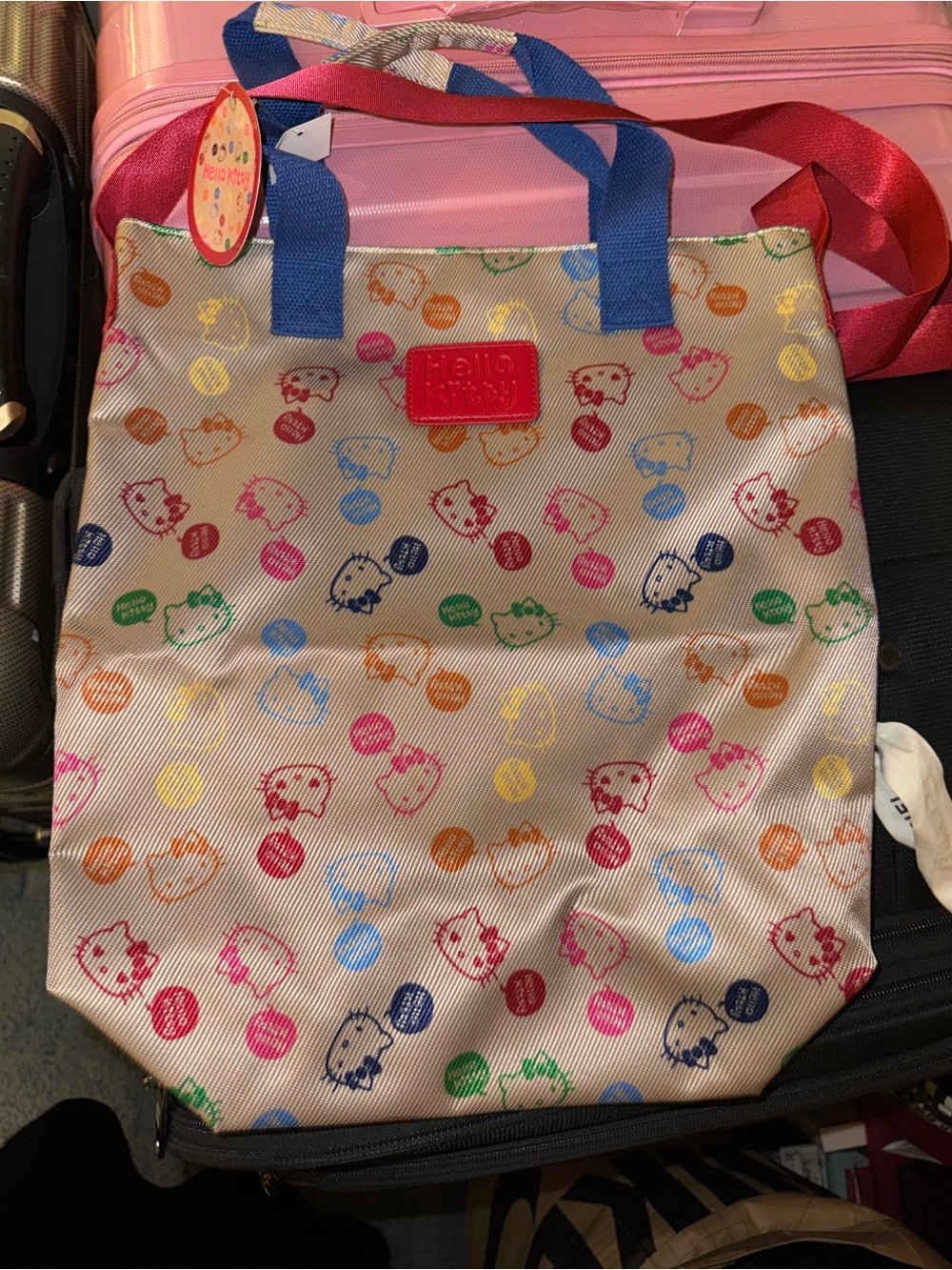 New Hello Kitty Brown Multicolor Tote Bag
